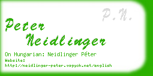peter neidlinger business card